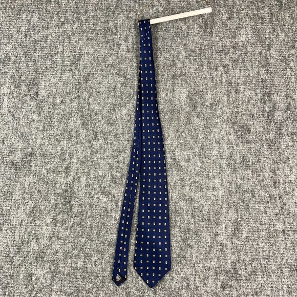 Gianfranco Ruffini Tie Mens Blue Silk USA 56" long 3.75" wide Designer - Picture 4 of 9